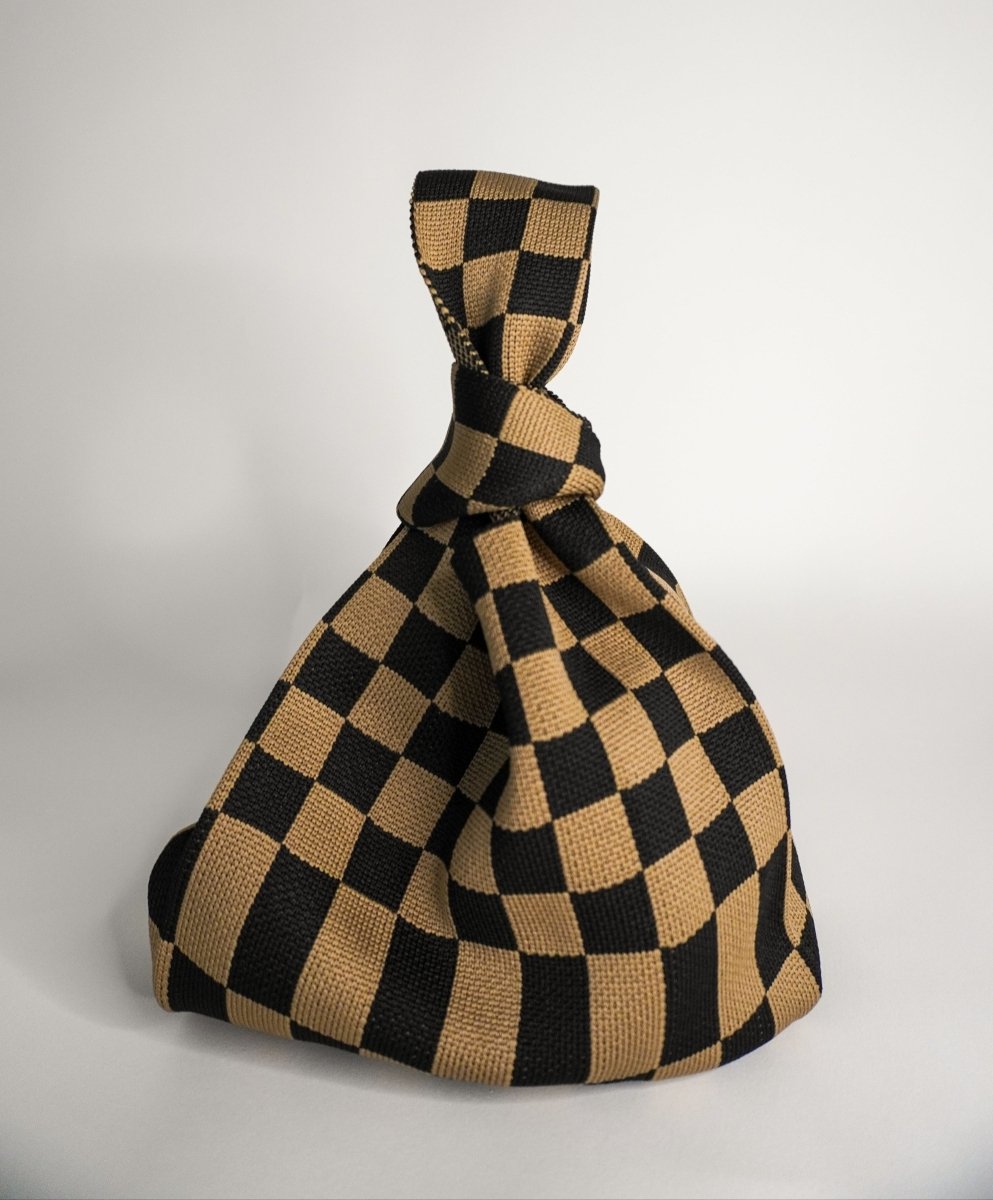 Classic Checkered Brown Handbag - Willow & Luna