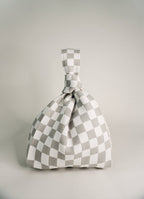 Classic Checkered Grey Handbag - Willow & Luna