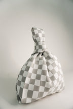 Classic Checkered Grey Handbag - Willow & Luna