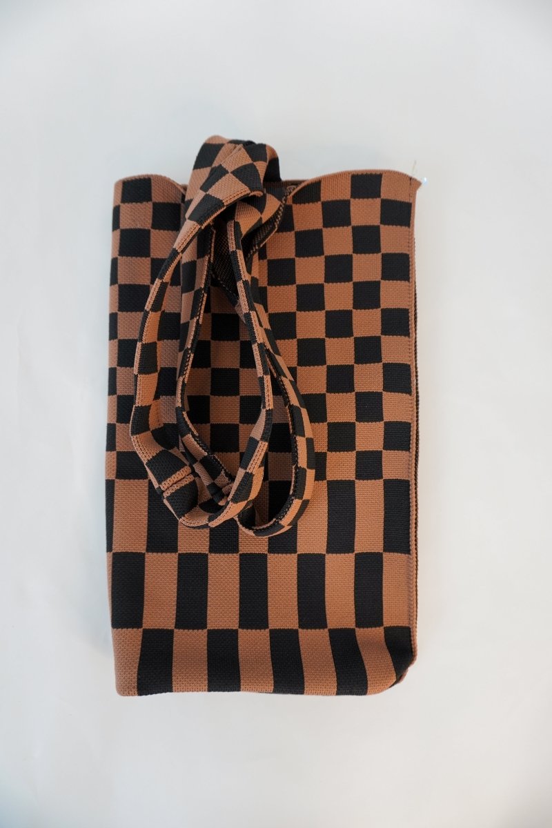 Classic Checkered Skinny Tote - Willow & Luna