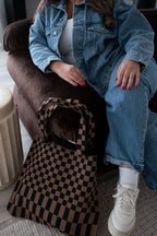 Classic Checkered Skinny Tote - Willow & Luna