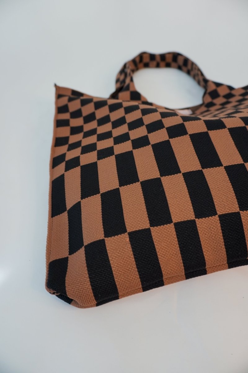 Classic Checkered Skinny Tote - Willow & Luna