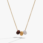 Coffee Bean 'Happiness, Wealth, Health' Engraved Pendant Necklace - Willow & Luna
