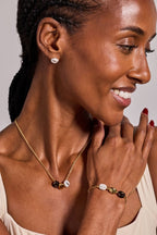 Coffee Bean 'Happiness, Wealth, Health' Engraved Pendant Necklace - Willow & Luna