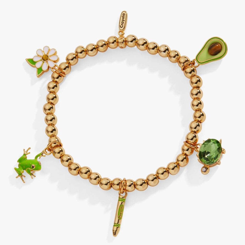 Crayola Forest Green Charm Stretch Bracelet - Willow & Luna