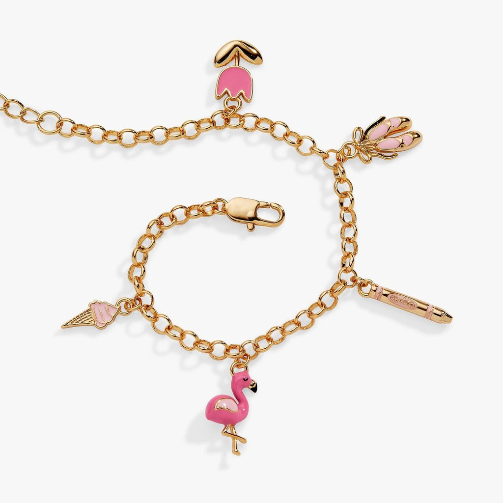Crayola Tickle Me Pink Charm Bracelet - Willow & Luna