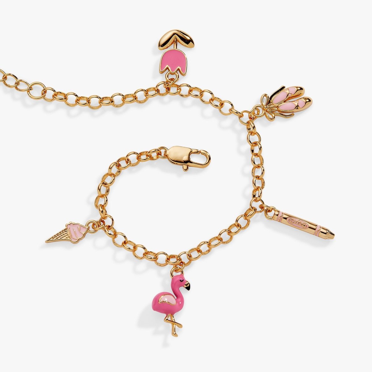 Crayola Tickle Me Pink Charm Bracelet - Willow & Luna