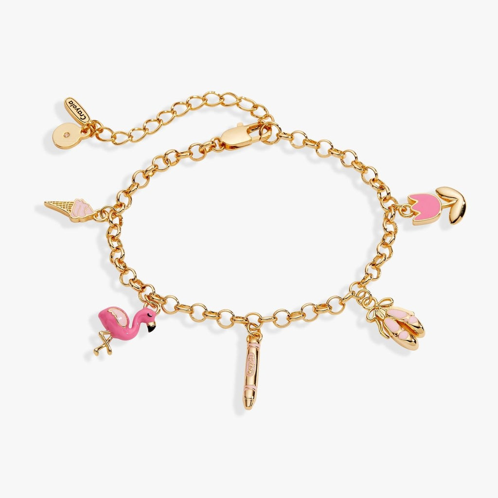 Crayola Tickle Me Pink Charm Bracelet - Willow & Luna