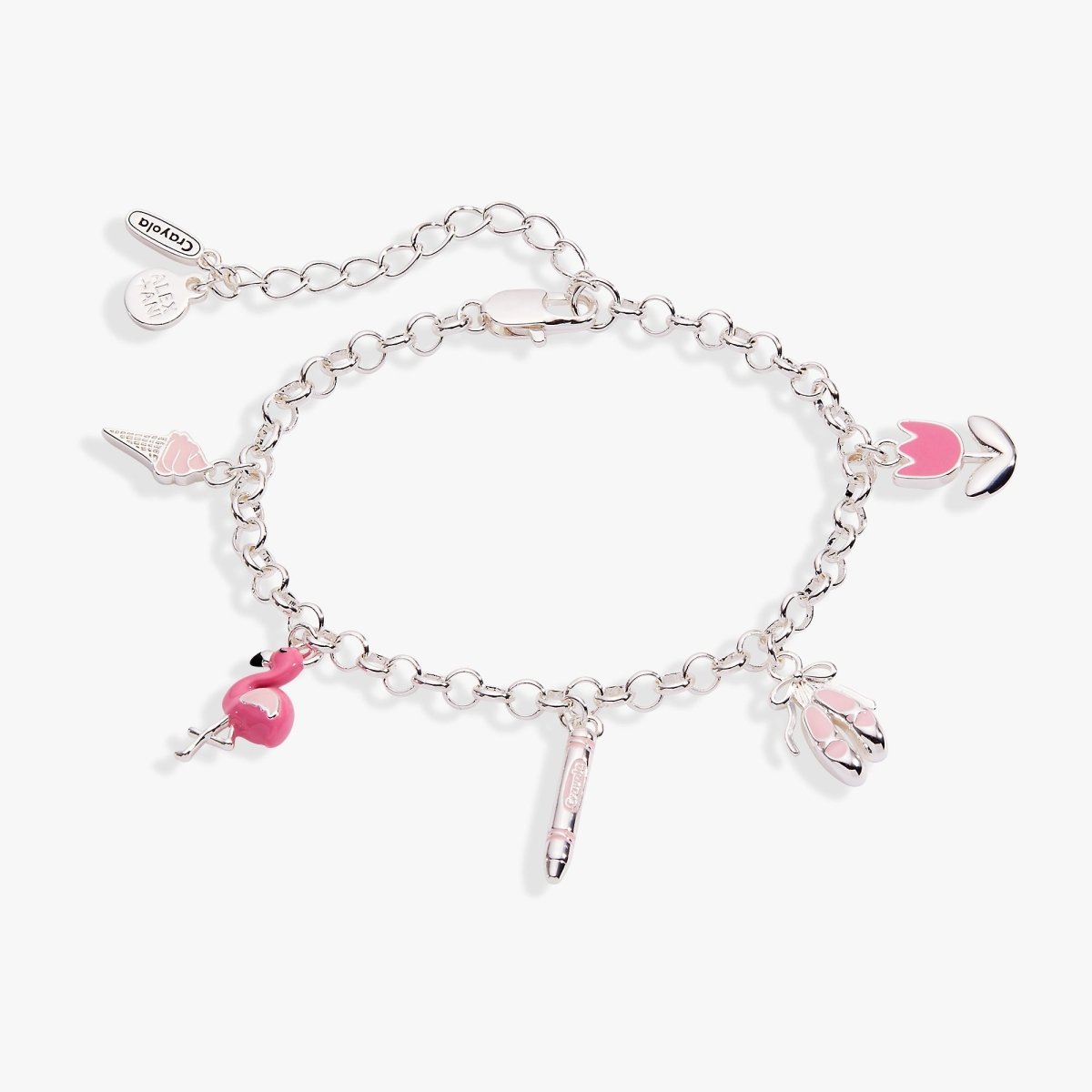 Crayola Tickle Me Pink Charm Bracelet - Willow & Luna