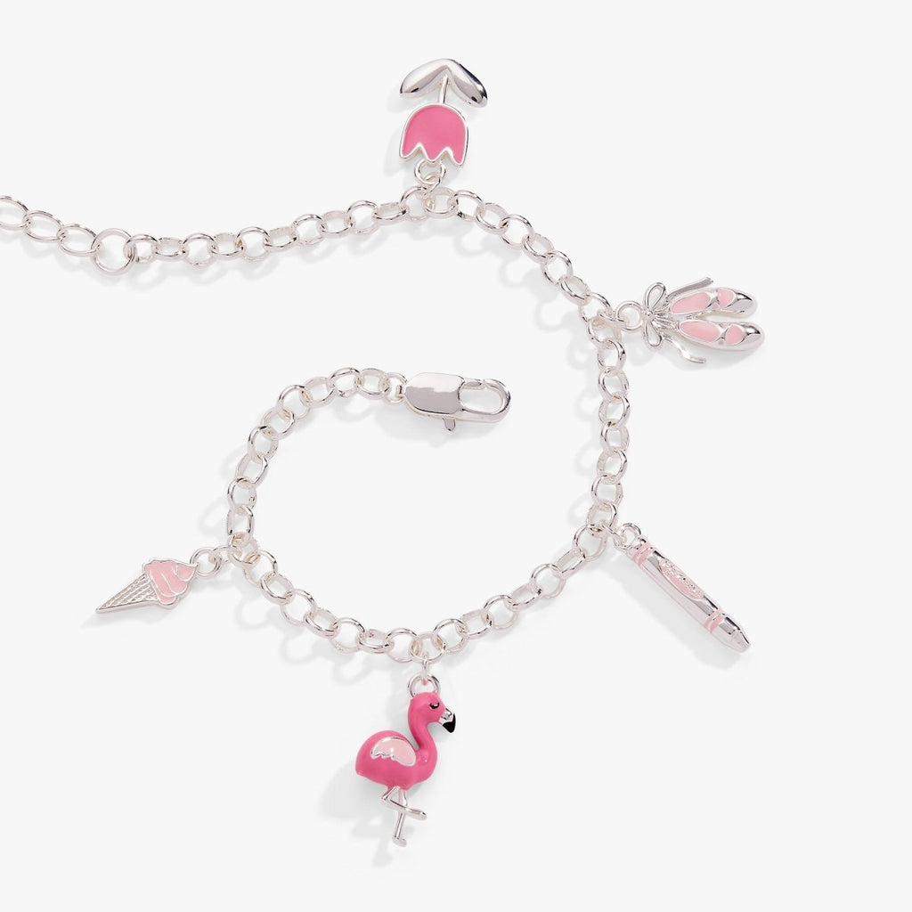 Crayola Tickle Me Pink Charm Bracelet - Willow & Luna