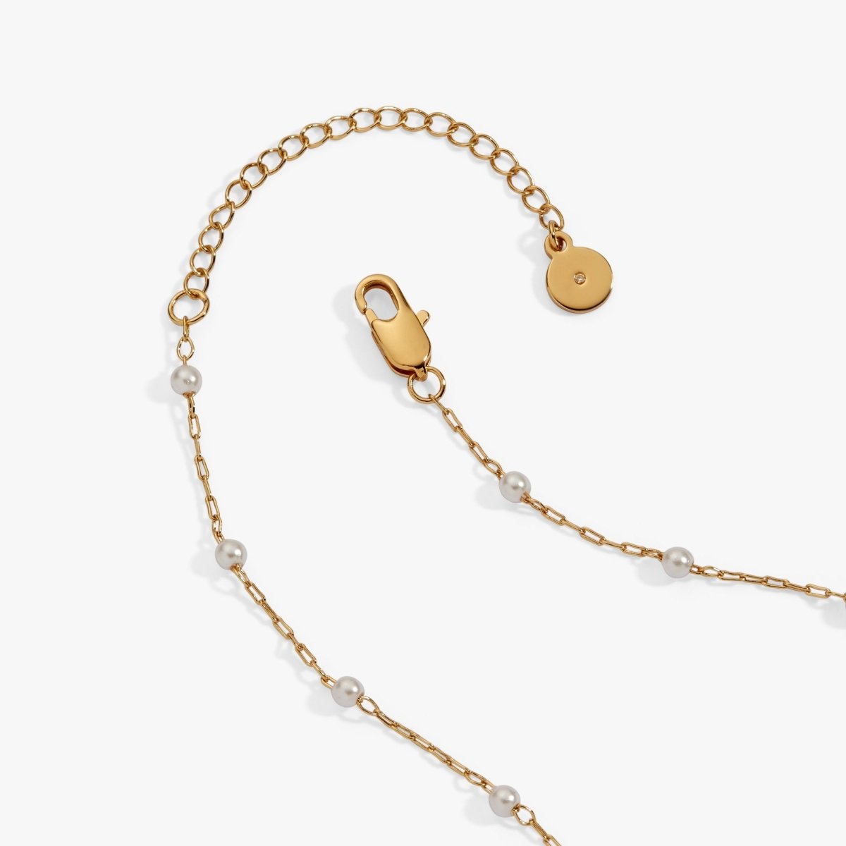 Cross 4:13 Pearl Rosary Chain Pendant Necklace - Willow & Luna