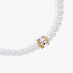 Crystal and Pearl Beaded Stretch Bracelet - Willow & Luna