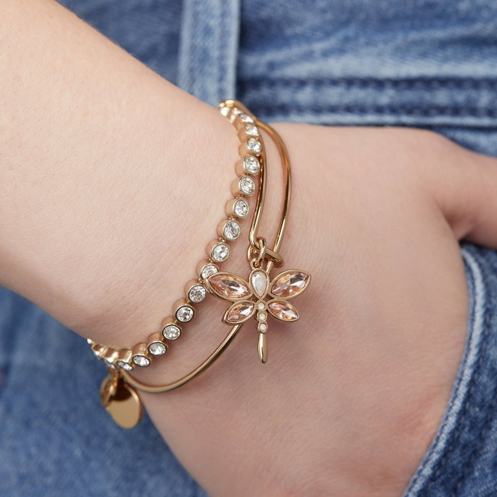 Crystal Dragonfly Bangle - Willow & Luna