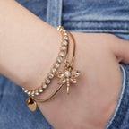 Crystal Dragonfly Bangle - Willow & Luna
