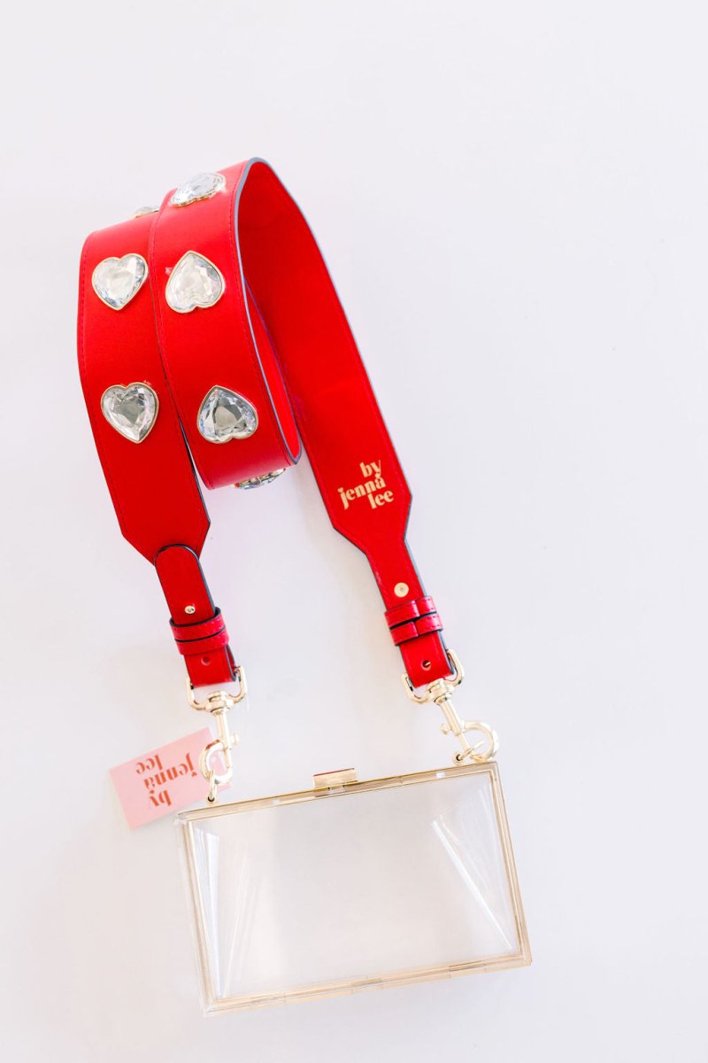 Crystal Heart Purse Strap - Willow & Luna