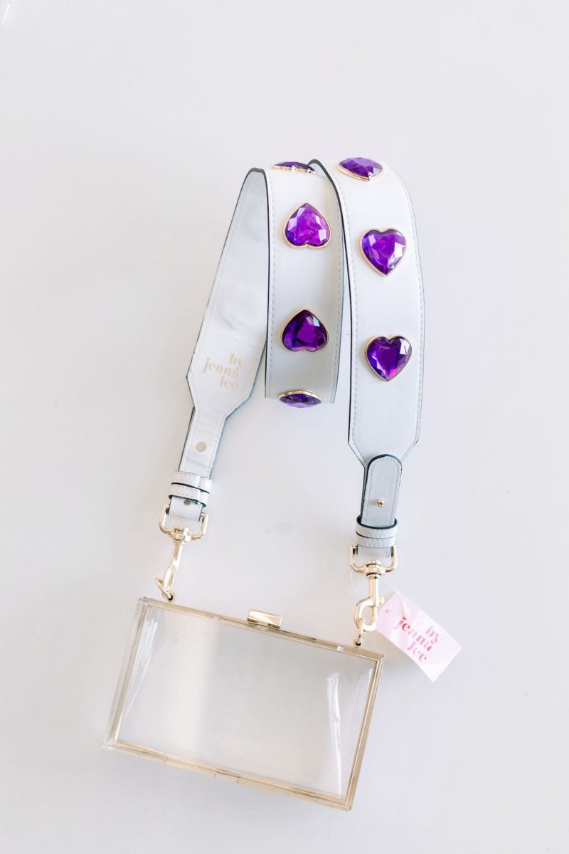 Crystal Heart Purse Strap - Willow & Luna