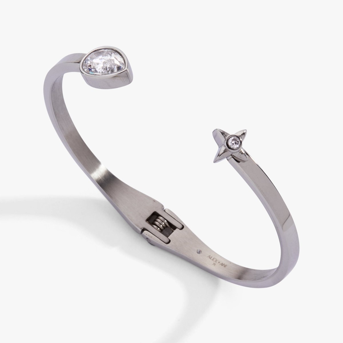 Crystal Teardrop and Star Cuff Bracelet - Willow & Luna