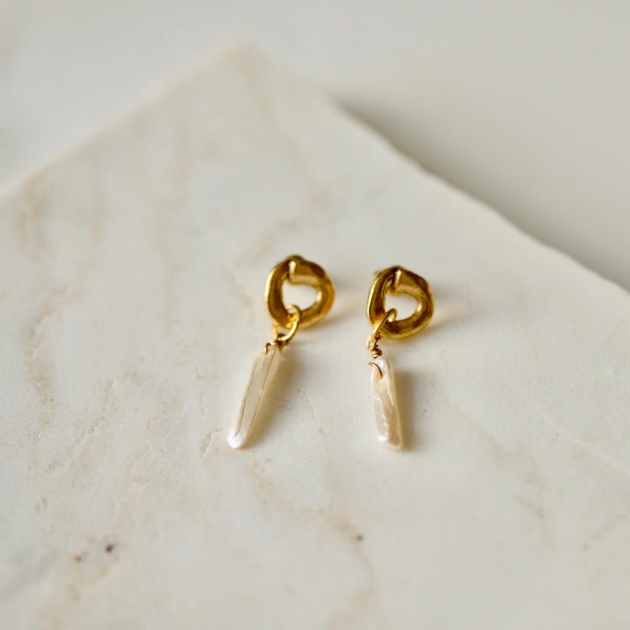 cycles with pearl drop earrings - Willow & Luna