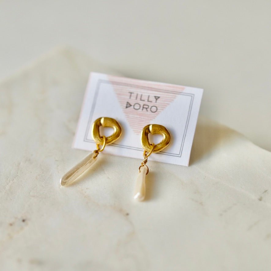 cycles with pearl drop earrings - Willow & Luna