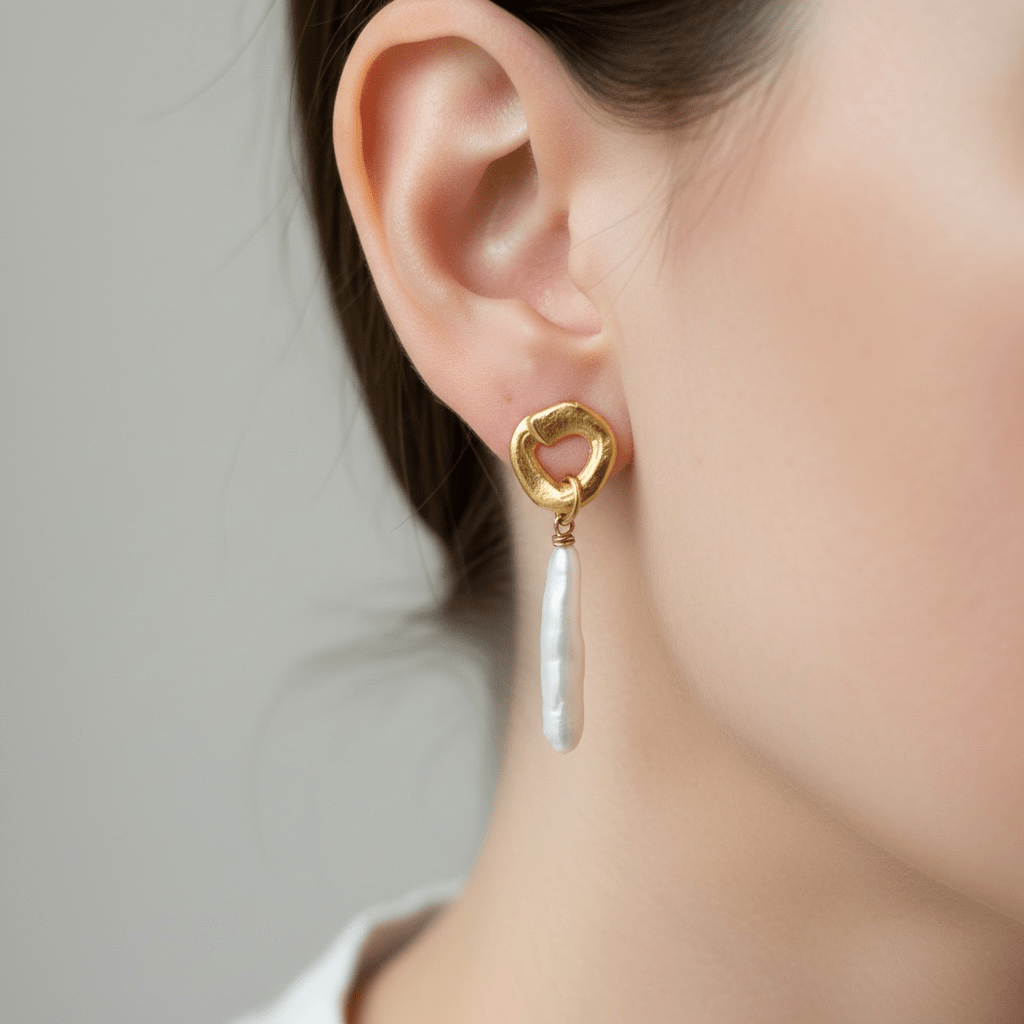 cycles with pearl drop earrings - Willow & Luna