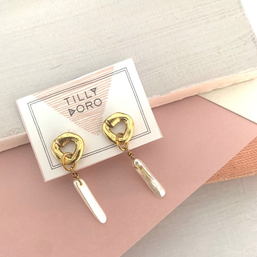 cycles with pearl drop earrings - Willow & Luna