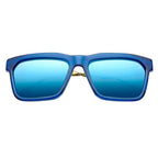 Deano: Matte Midway Blue - Antique Brass / Pacific Blue Flash Lens - Willow & Luna