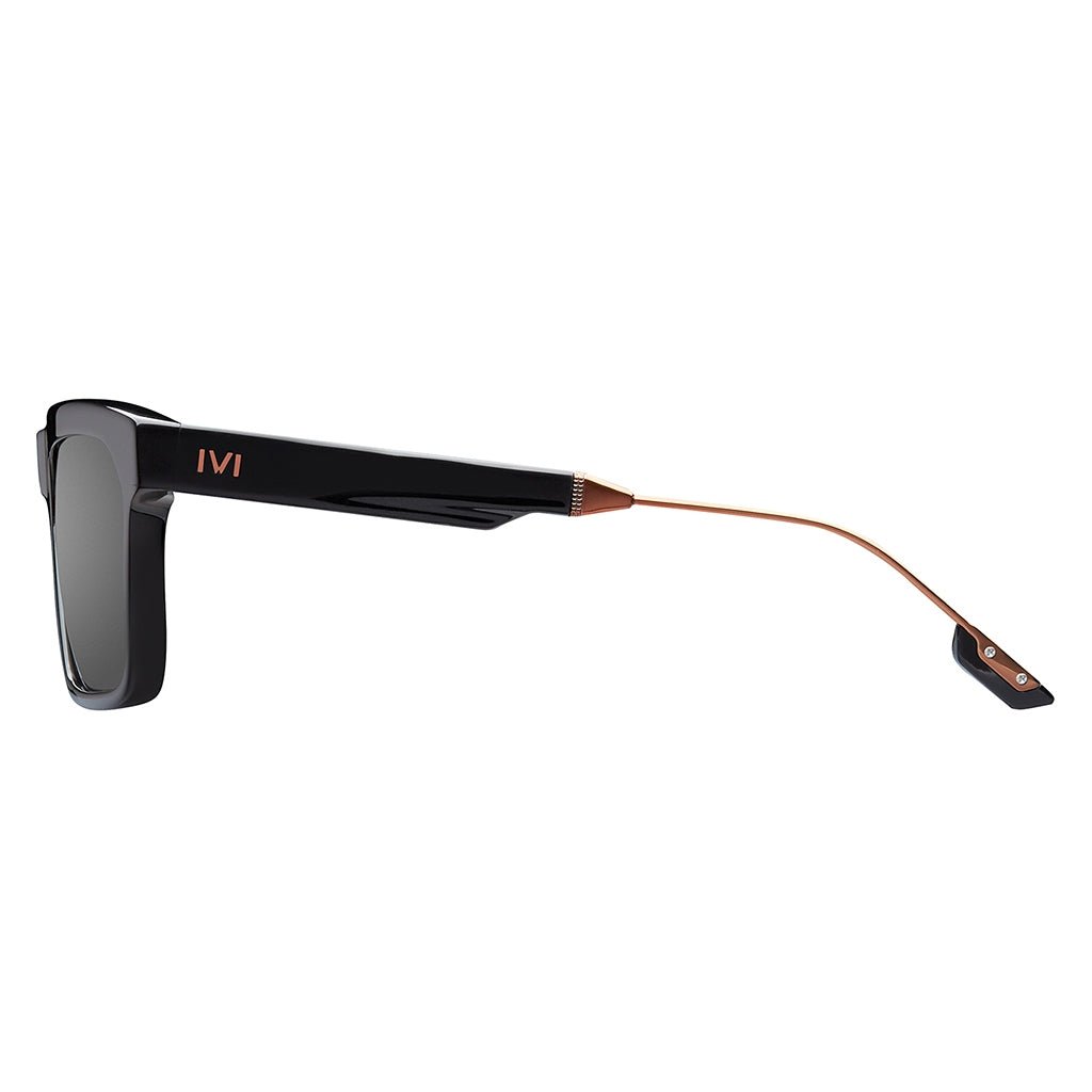Deano: Polished Black & Copper / Grey AR Lens - Willow & Luna