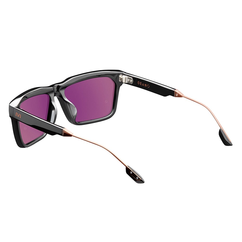 Deano: Polished Black & Copper / Grey AR Lens - Willow & Luna