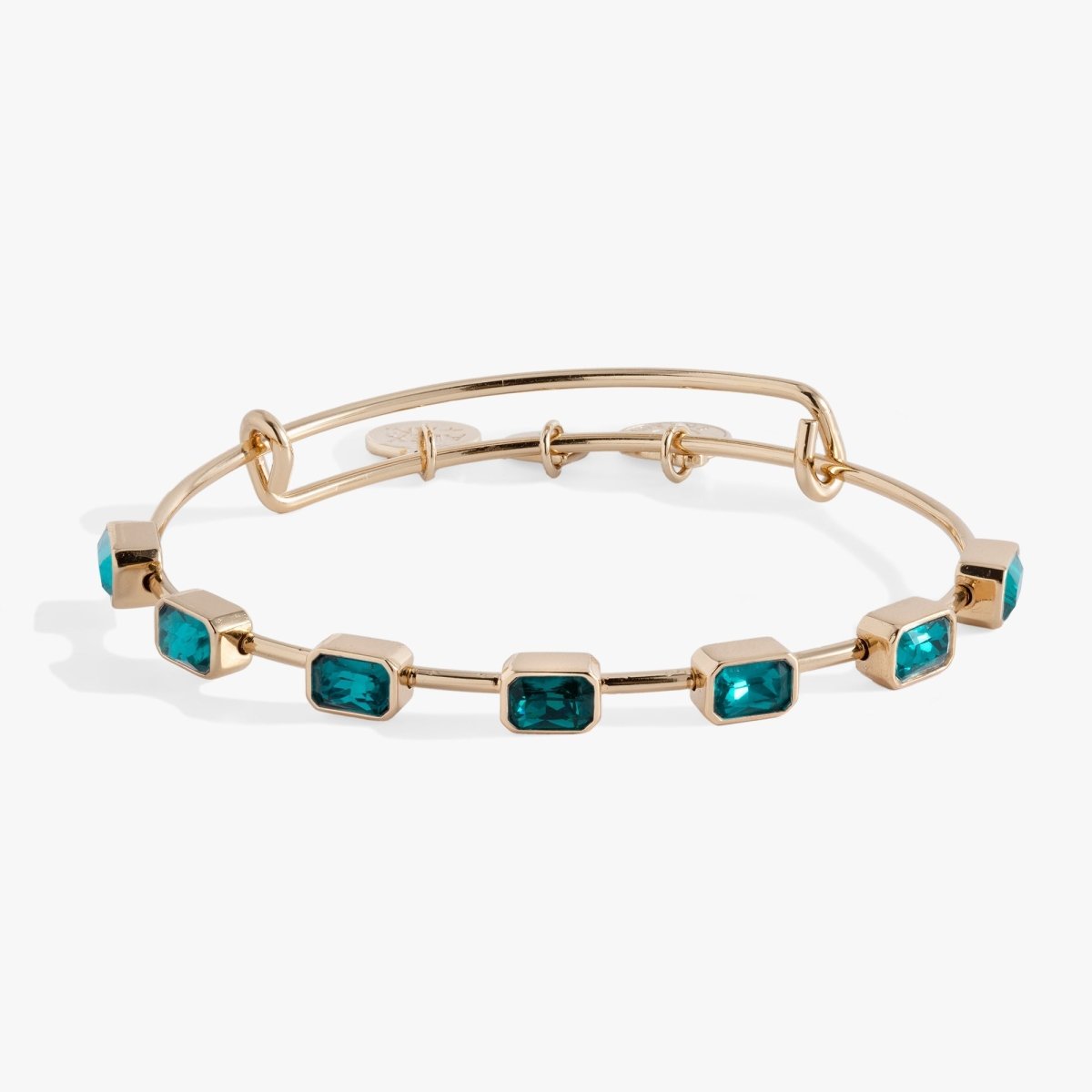 December Birthstone Emerald Cut Bangle - Willow & Luna