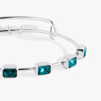 December Birthstone Emerald Cut Bangle - Willow & Luna