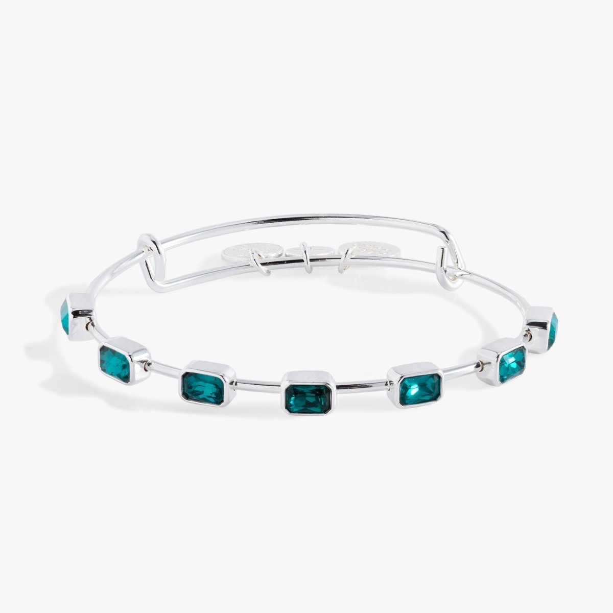 December Birthstone Emerald Cut Bangle - Willow & Luna