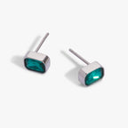 December Emerald - Cut Birthstone Stud Earrings - Willow & Luna