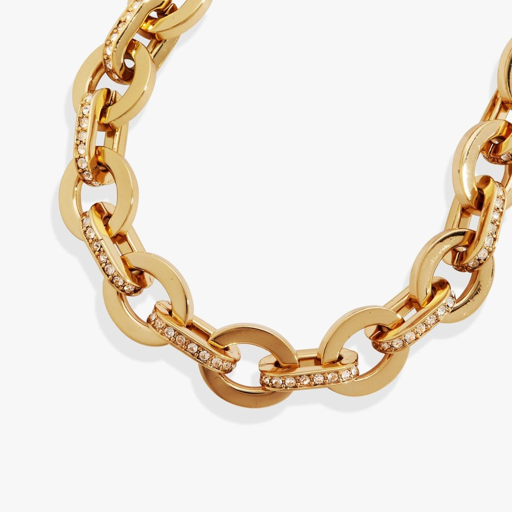 Delicate Oval Link Crystal Chain Toggle Bracelet - Willow & Luna