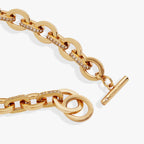 Delicate Oval Link Crystal Chain Toggle Bracelet - Willow & Luna