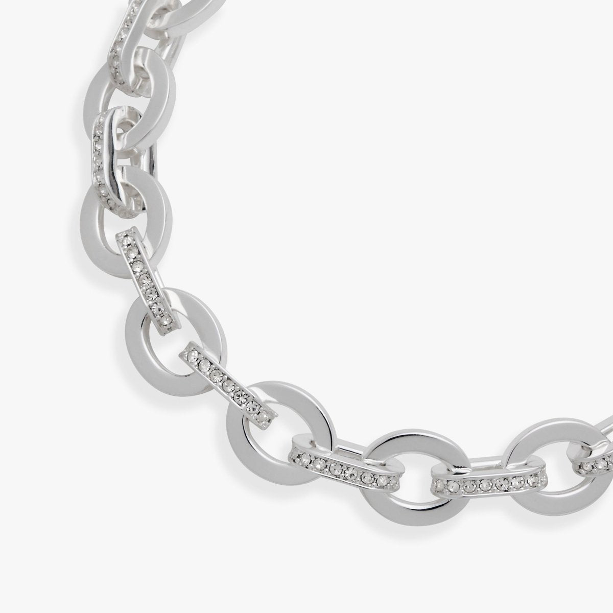 Delicate Oval Link Crystal Chain Toggle Bracelet - Willow & Luna
