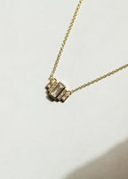 Diamond Baguette Necklace - Willow & Luna