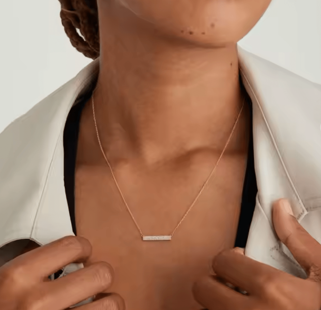 Diamond Bar Necklace - Willow & Luna