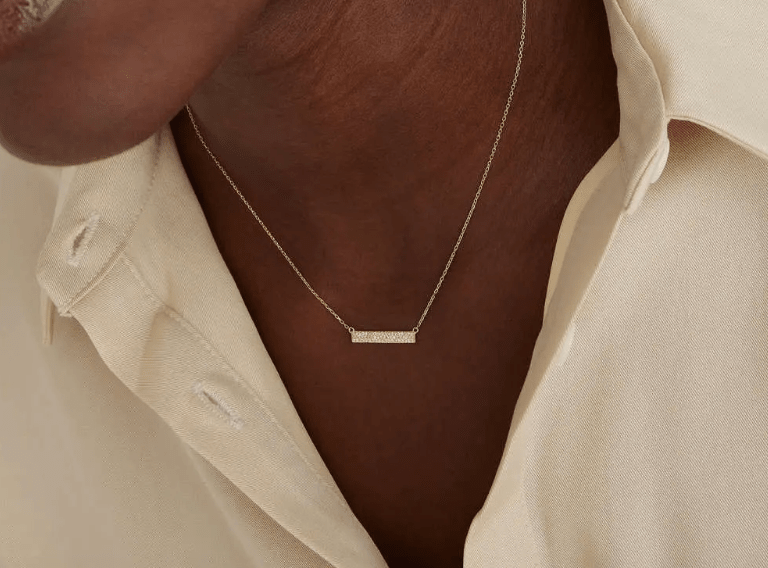 Diamond Bar Necklace - Willow & Luna