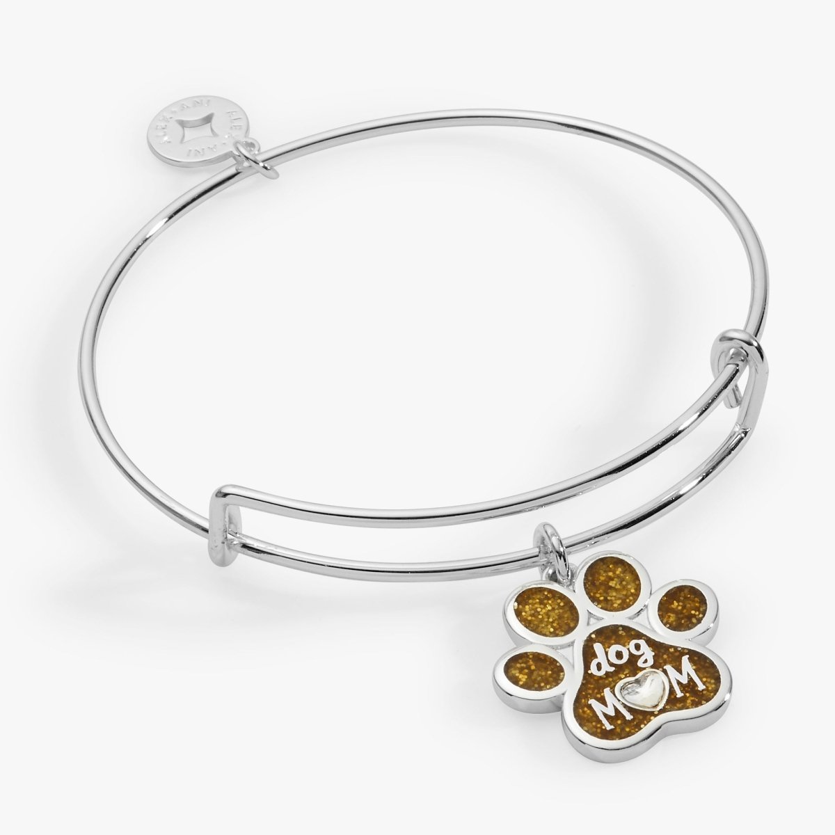 Dog Mom Charm Bangle - Willow & Luna