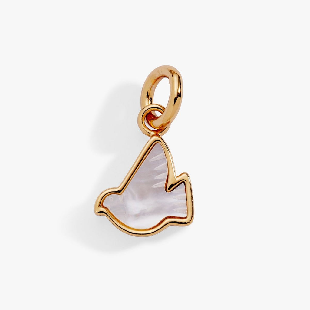 Dove 'Peace' Mother of Pearl Charm - Willow & Luna