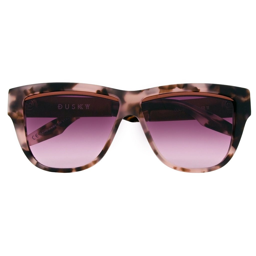 Dusky: Matte Mauve Tortoise - Rose Gold / Rose Gradient Lens - Willow & Luna