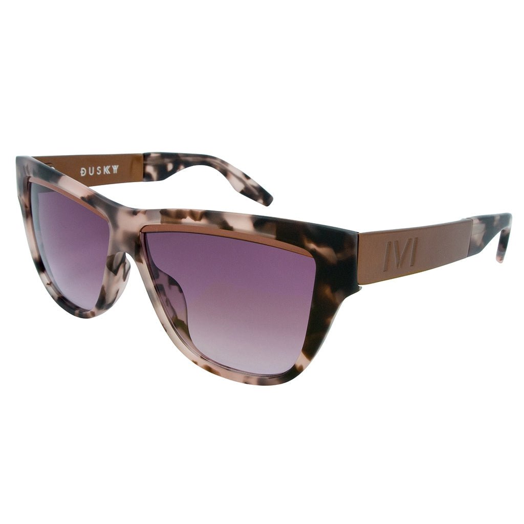 Dusky: Matte Mauve Tortoise - Rose Gold / Rose Gradient Lens - Willow & Luna