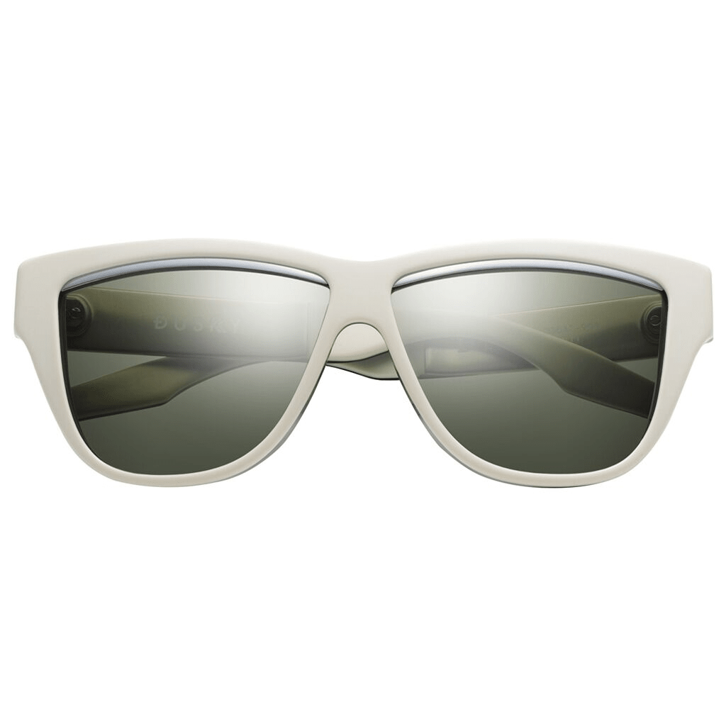 Dusky - POLISHED IVORY - DPM - BRUSHED ALUMINUM / GREEN GREY LENS - Willow & Luna