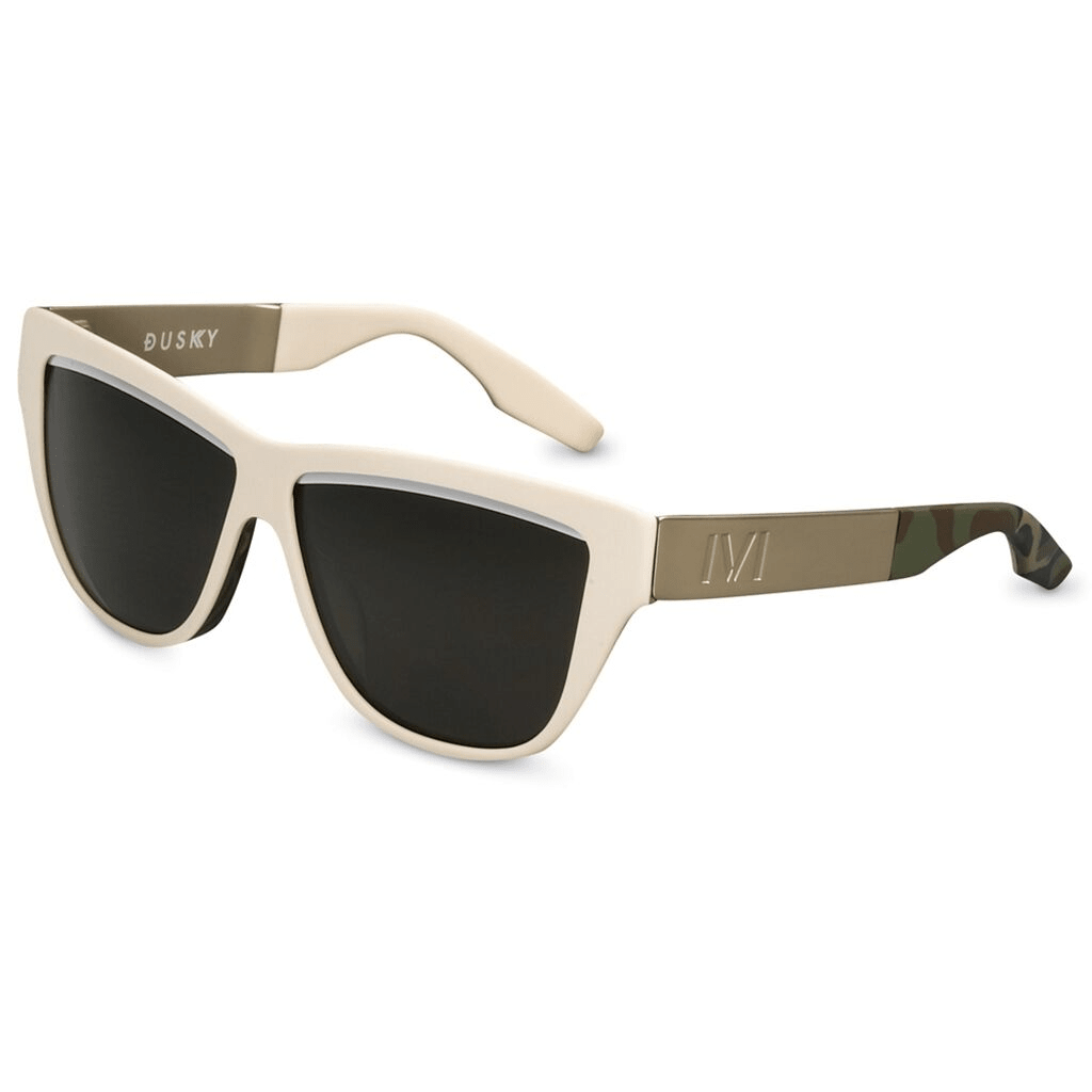 Dusky - POLISHED IVORY - DPM - BRUSHED ALUMINUM / GREEN GREY LENS - Willow & Luna