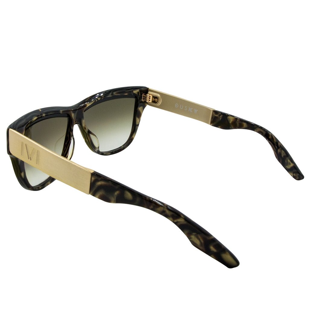 Dusky: Polished Tigers Eye - Brushed Gold / Bronze Gradient Lens - Willow & Luna