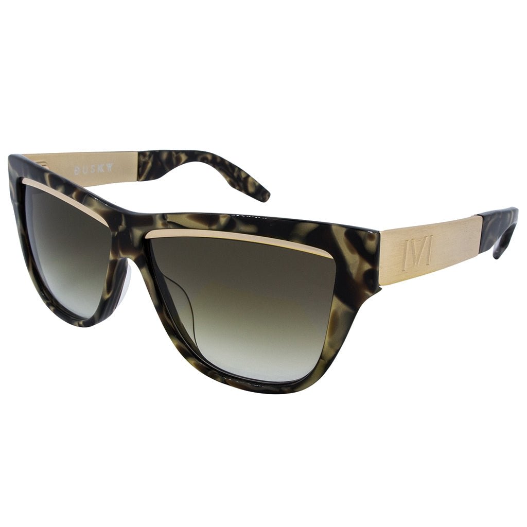 Dusky: Polished Tigers Eye - Brushed Gold / Bronze Gradient Lens - Willow & Luna