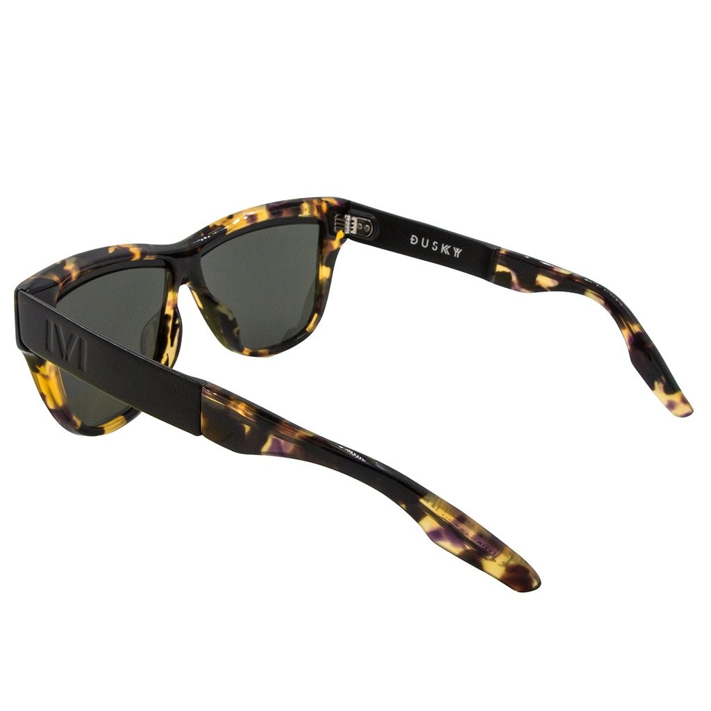 Dusky: Polished Vintage Tortoise - Brushed Black / Grey Lens - Willow & Luna