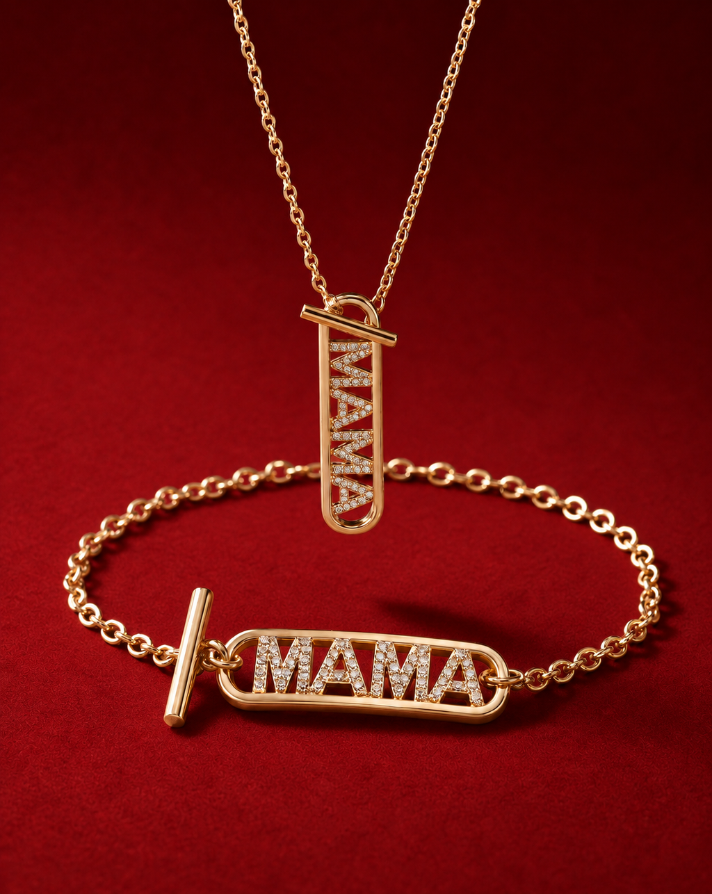Mama Toggle Pendant Necklace