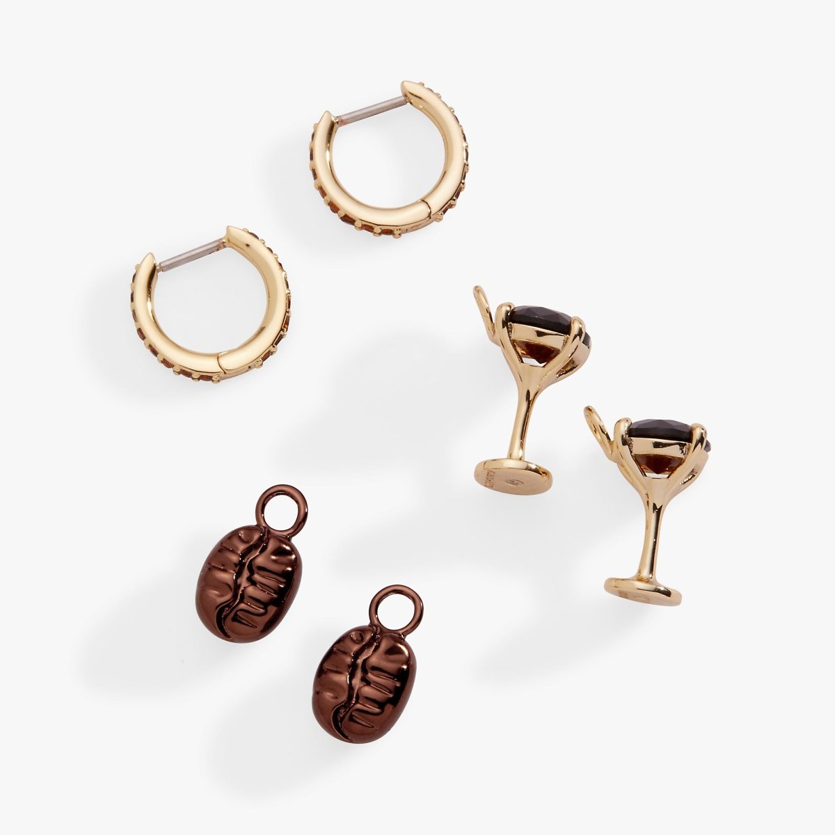 Espresso Martini Interchangeable Charm Huggie Hoop Set of 2 - Willow & Luna