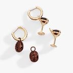 Espresso Martini Interchangeable Charm Huggie Hoop Set of 2 - Willow & Luna